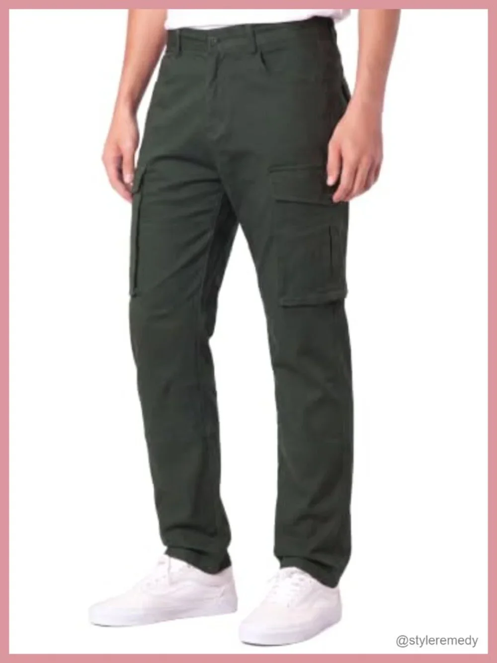 Men's Slim Fit Cargo Pants 100% Cotton Casual Work Everyday Wear